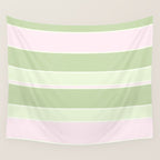 Pink and green stripes Wall Tapestry Gallery Image 4