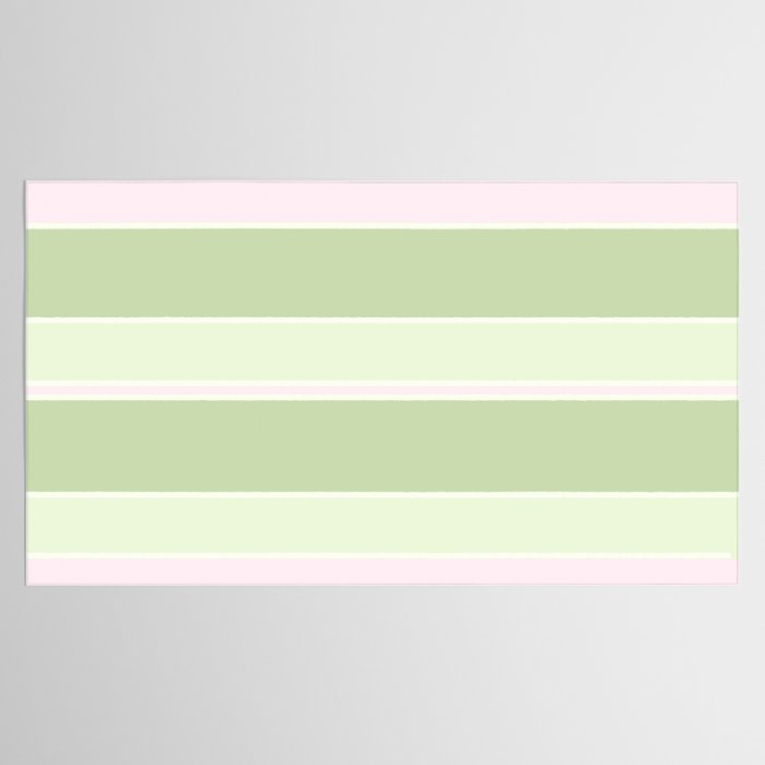 Pink and green stripes Tablecloth Gallery Image 2
