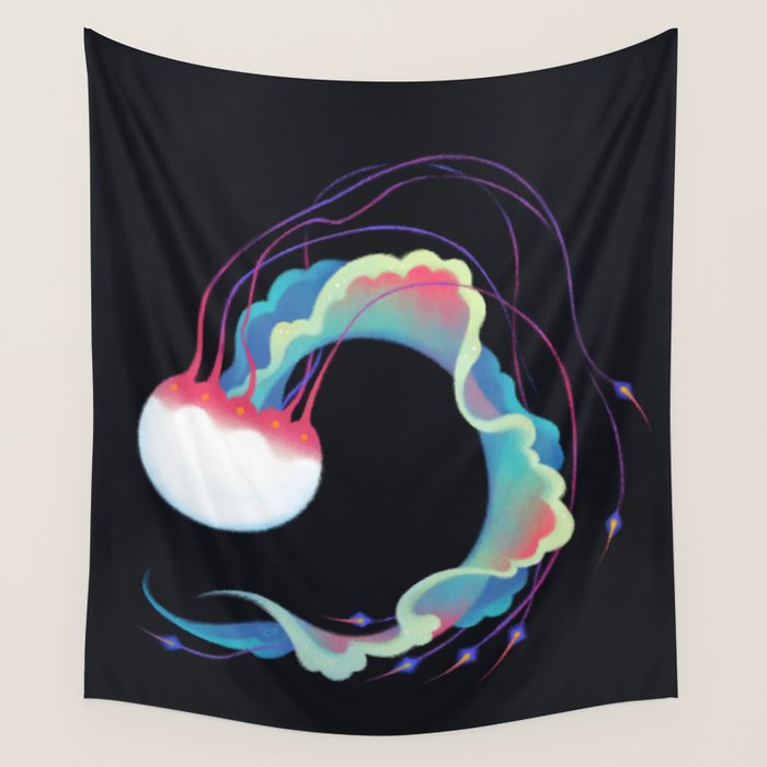 Jellyfish 3 Wall Tapestry Gallery Image 4