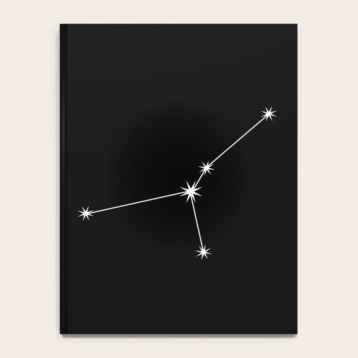 Cancer Zodiac Star Constellation Line Art Black Notebook Gallery Image 4