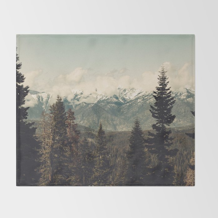 Snow capped Sierras Throw Blanket Gallery Image 2
