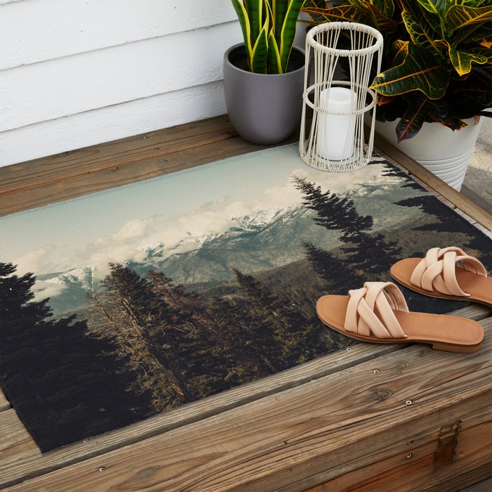 Snow capped Sierras Outdoor Rug Gallery Image 2