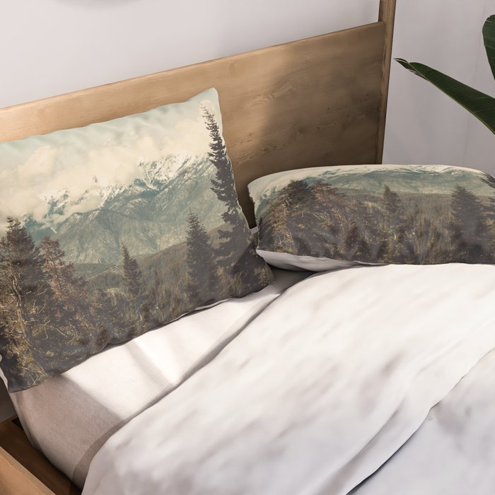 Snow capped Sierras Pillow Sham Gallery Image 2