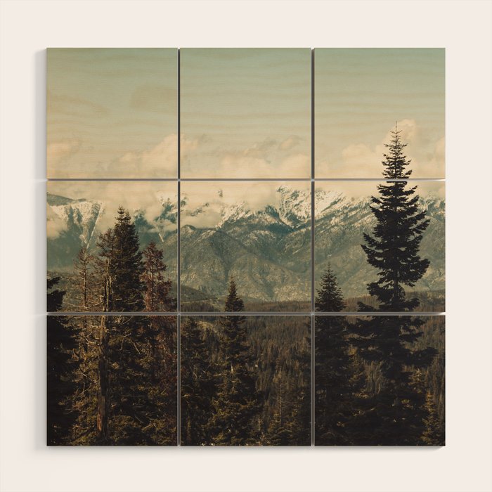 Snow capped Sierras Wood Wall Art Gallery Image 1