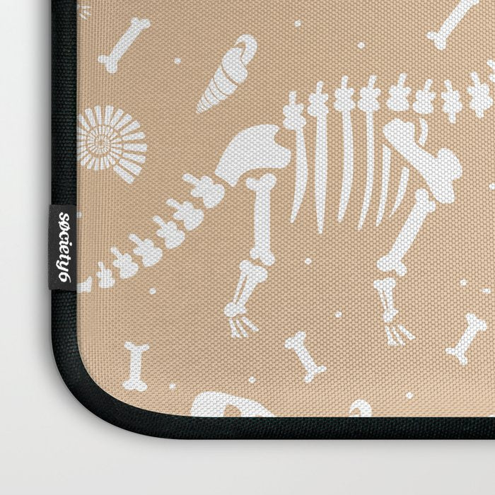 Dinosaur Fossils on Taupe Laptop Sleeve Gallery Image 3