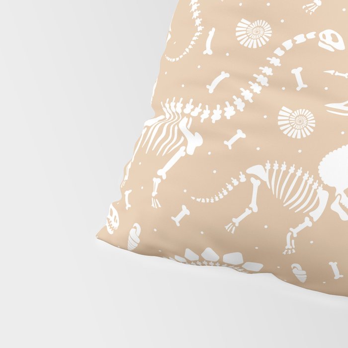 Dinosaur Fossils on Taupe Pillow Sham Gallery Image 4