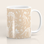 Dinosaur Fossils on Taupe Coffee Mug Gallery Image 1