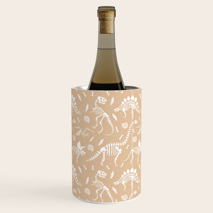 Dinosaur Fossils on Taupe Wine Chiller Gallery Image 3