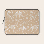 Dinosaur Fossils on Taupe Laptop Sleeve Gallery Image 1