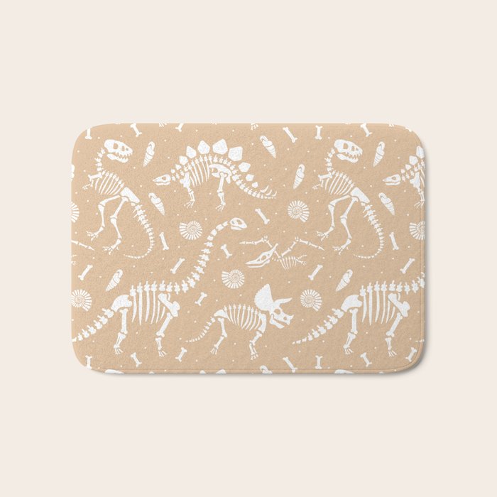 Dinosaur Fossils on Taupe Bath Mat Gallery Image 1