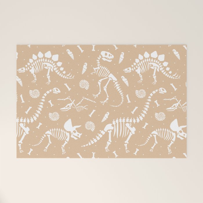 Dinosaur Fossils on Taupe Welcome Mat Gallery Image 1