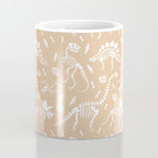Dinosaur Fossils on Taupe Coffee Mug Gallery Image 4