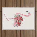 Flamingo Floral Outdoor Rug Gallery Image 1