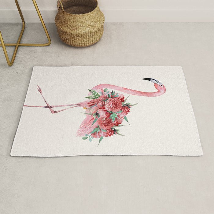 Flamingo Floral Rug Gallery Image 1