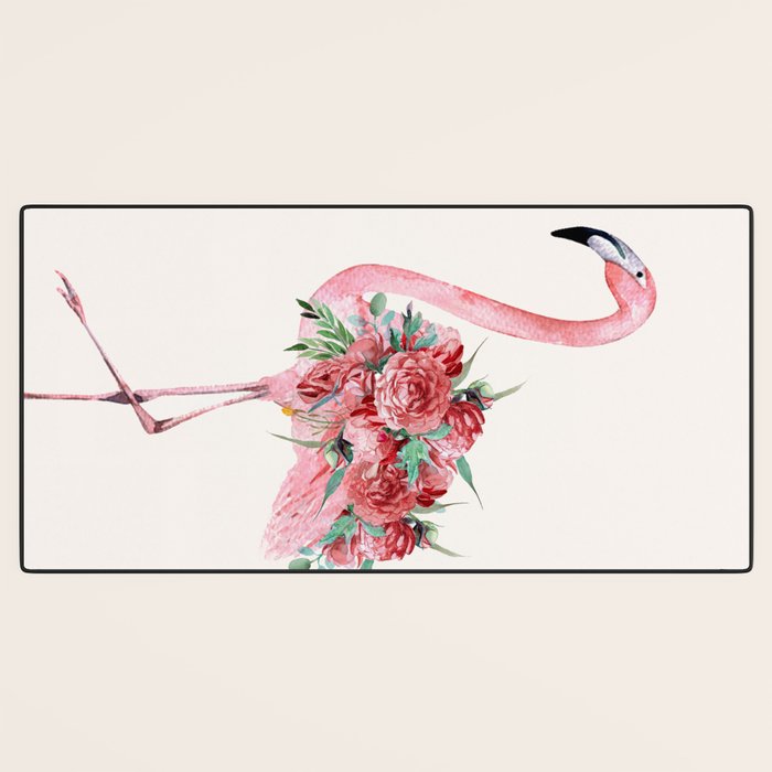 Flamingo Floral Desk Mat Gallery Image 3