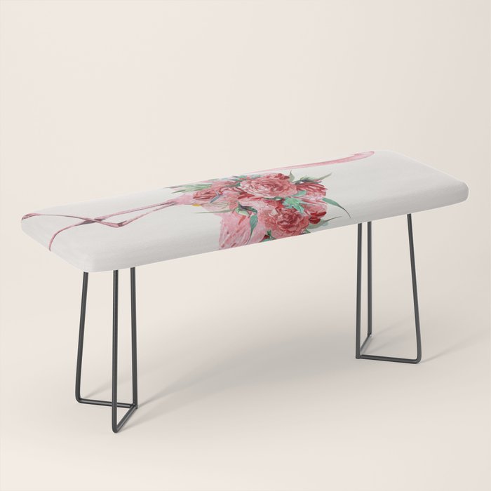 Flamingo Floral Bench Gallery Image 1