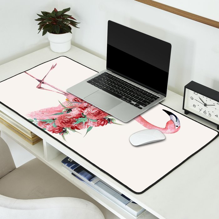Flamingo Floral Desk Mat Gallery Image 2