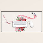 Flamingo Floral Desk Mat Gallery Image 1