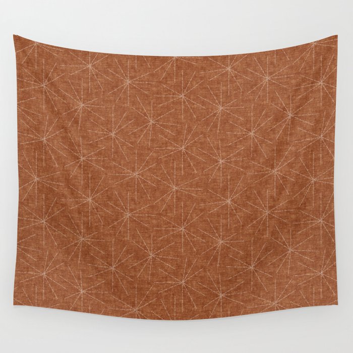 starburst woven - ginger Wall Tapestry Gallery Image 4