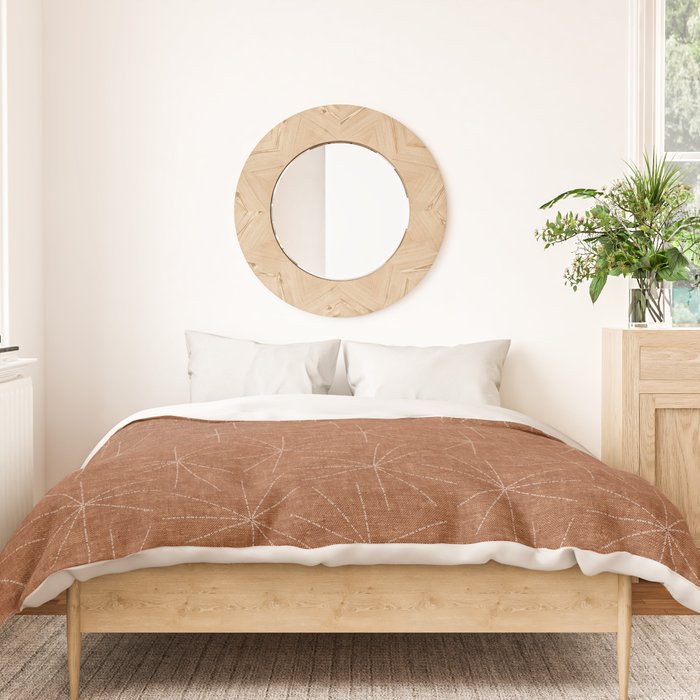 starburst woven - ginger Duvet Cover Gallery Image 3