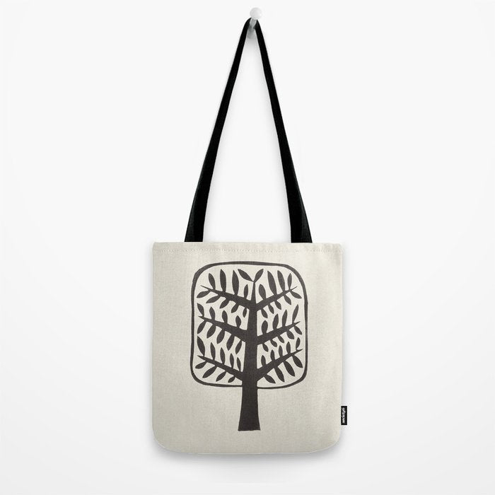 Linocut Tree #2 Tote Bag Gallery Image 2