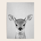Baby Deer - Black & White Poster Gallery Image 4