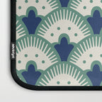 Art Deco Fan Pattern Blue/Green Laptop Sleeve Gallery Image 3