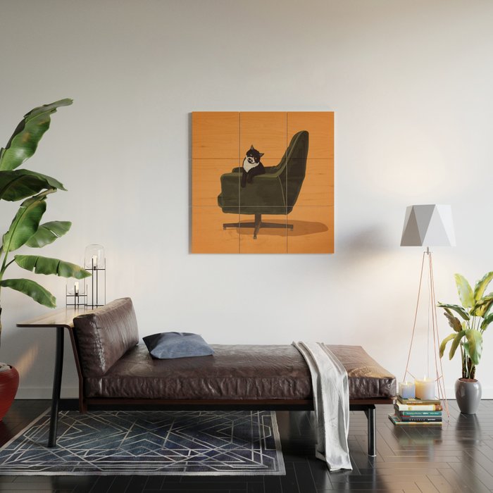 Cats on Chairs Collection - â4 Wood Wall Art Gallery Image 2