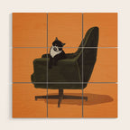 Cats on Chairs Collection - â4 Wood Wall Art Gallery Image 1