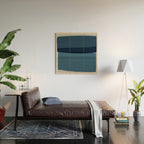 Modern Blue, Blue Painting, Blue Ombre Wood Wall Art Gallery Image 2