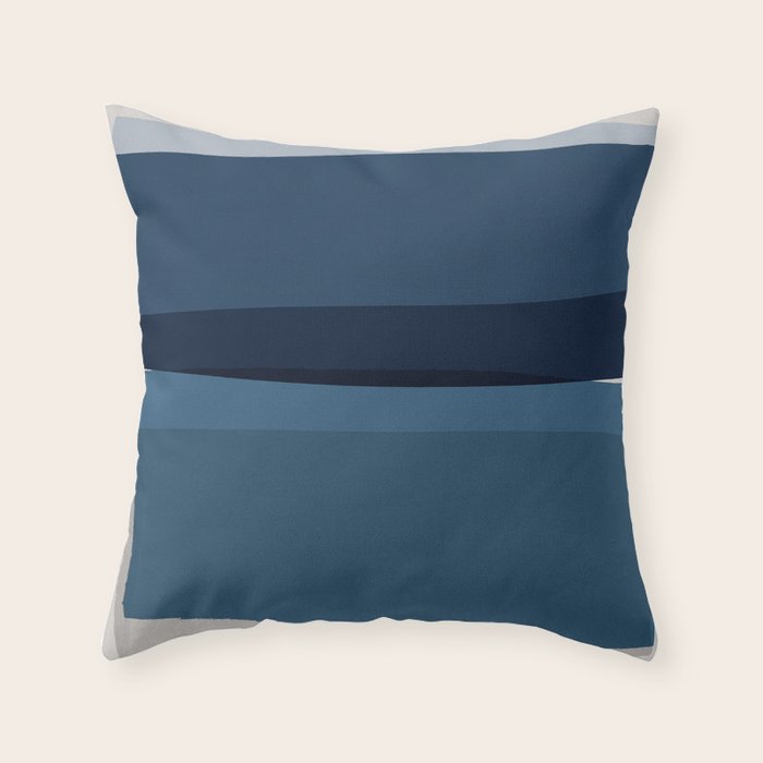 Modern Blue, Blue Painting, Blue Ombre Throw Pillow Gallery Image 6