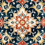 Indigo and Floral Spice Mandala Coffee Mug Gallery Image 2