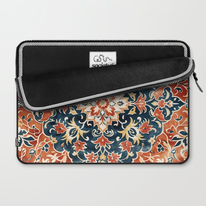 Indigo and Floral Spice Mandala Laptop Sleeve Gallery Image 2