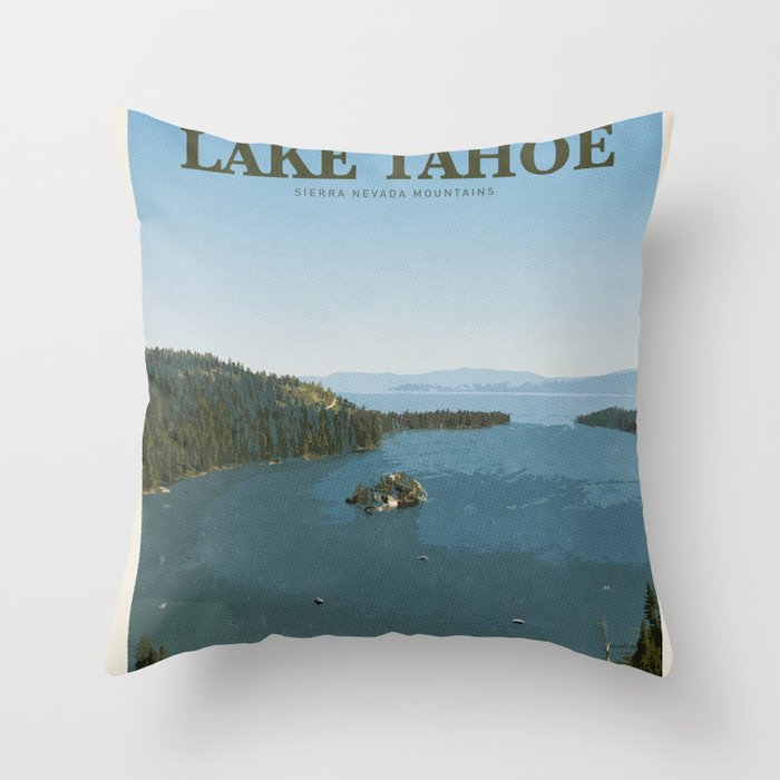 Visit Lake Tahoe Throw Pillow Gallery Image 6