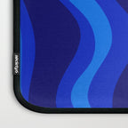 Retro Liquid Swirl Abstract Pattern in Super Blue Laptop Sleeve Gallery Image 3