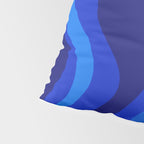 Retro Liquid Swirl Abstract Pattern in Super Blue Pillow Sham Gallery Image 4