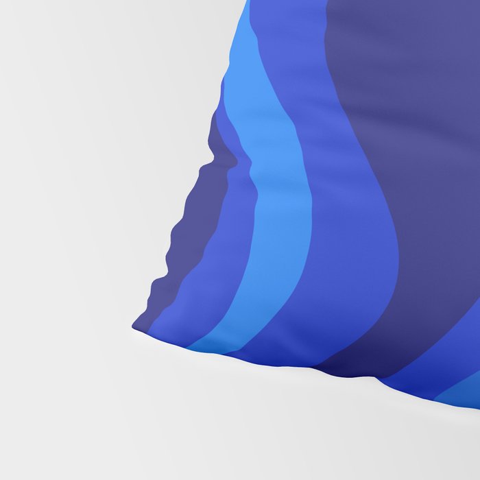 Retro Liquid Swirl Abstract Pattern in Super Blue Pillow Sham Gallery Image 4