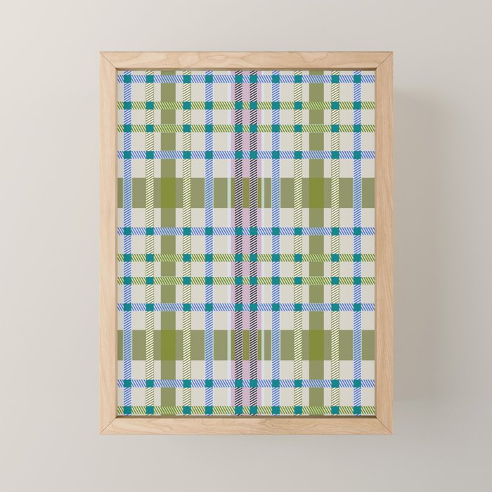 Vibrant Plaid Fusion C Mini Art Print Gallery Image 1