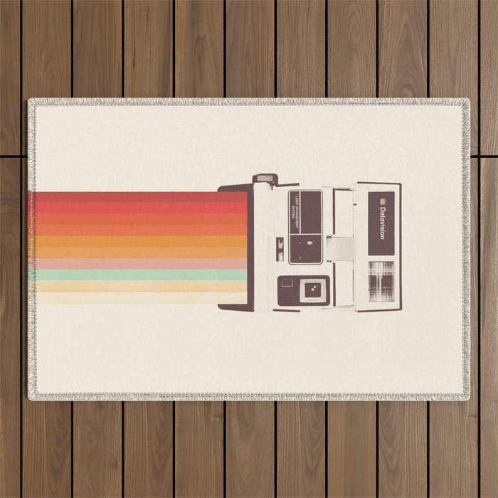 Instant Camera Rainbow Outdoor Rug Gallery Image 1