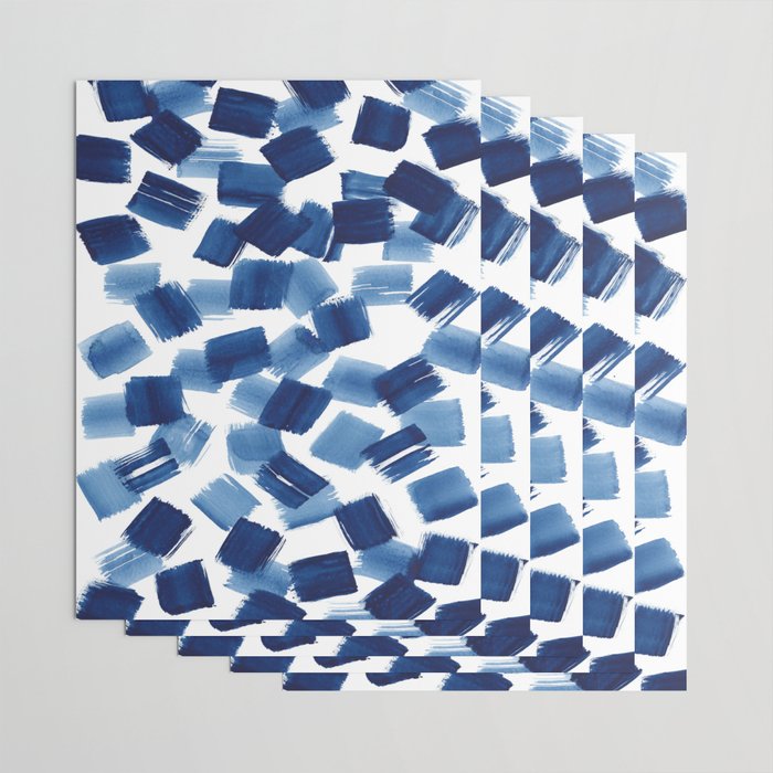Indigo Brush Strokes | No.1 Wrapping Paper Gallery Image 3