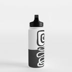 ABSTRACTION 01 | Black and White Abstract Series Water Bottle Gallery Image 3