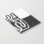 ABSTRACTION 01 | Black and White Abstract Series Notebook Gallery Image 2