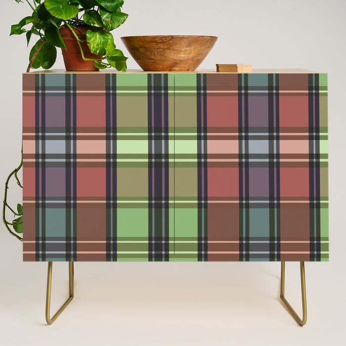 Fusion Colorful Toned Grids C Credenza Gallery Image 1