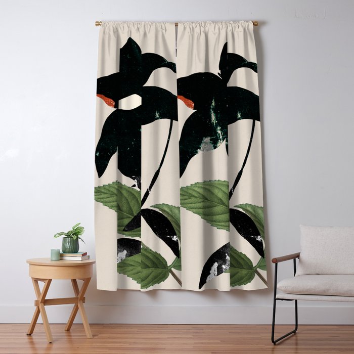 minimal collage/ Flower  Window Curtain Gallery Image 5
