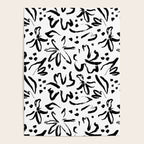 Black abstract flower art pattern Poster Gallery Image 4