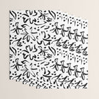 Black abstract flower art pattern Wrapping Paper Gallery Image 3