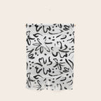 Black abstract flower art pattern Wall Hanging Gallery Image 1