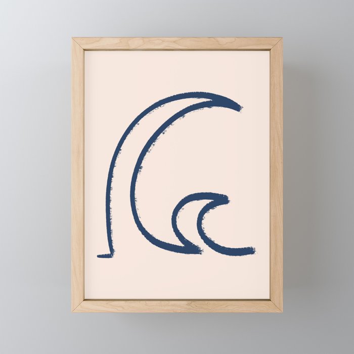 Minimalist Waves  Mini Art Print Gallery Image 1