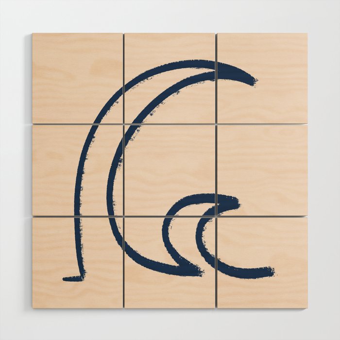 Minimalist Waves  Wood Wall Art Gallery Image 1