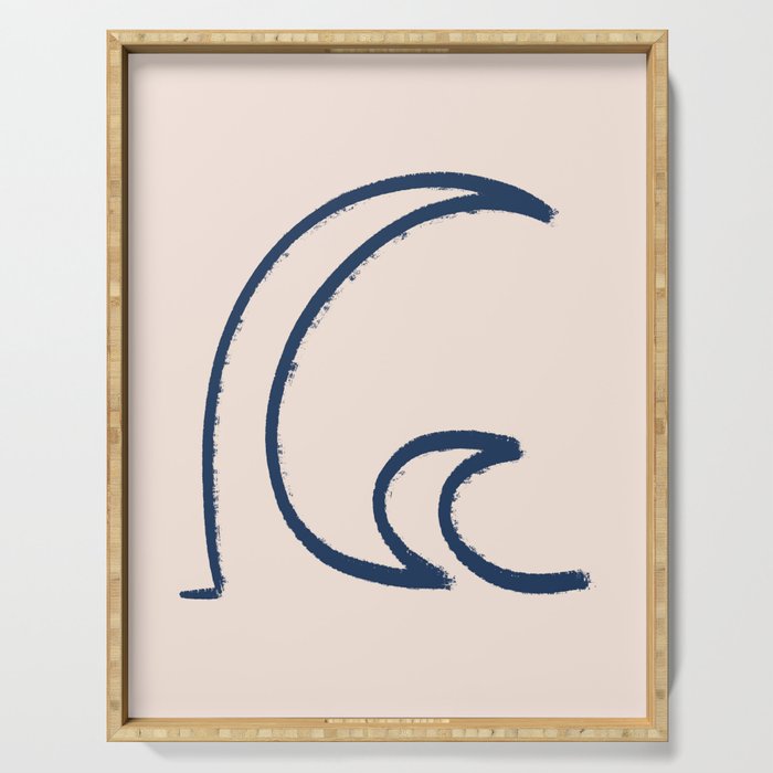 Minimalist Waves  Serving Tray Gallery Image 1